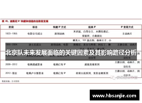 北京队未来发展面临的关键因素及其影响路径分析